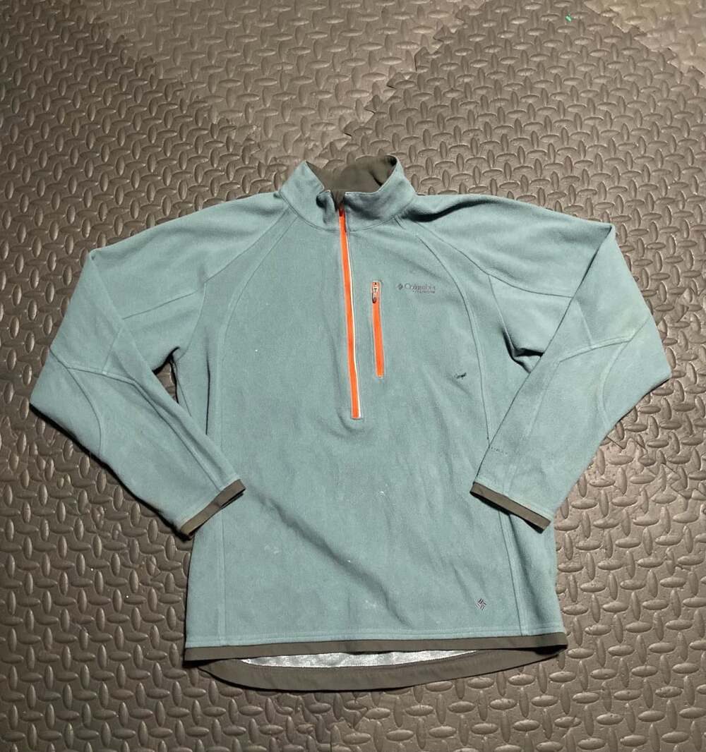 Columbia Titanium Omni-Heat Fleece Half-Zip Pullover Size M Blue